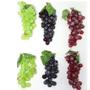 Imagem de Cachos de Uva Artificial Kit com cachos sendo 2 Verde mini e1 Roxo Grande Decoração Cozinha Fruteira