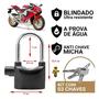 Imagem de Cadeado Com Alarme Sirene 110dB Chave Corte a Laser Anticopia Para Proteção de Moto Bicicleta Loja 