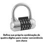 Imagem de Cadeado em Aço Master Lock 1523D Preto 4 Dígitos Importado