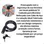 Imagem de Cadeado Fecho Bicicleta Reforçado Cabo Aço Com 2 Chaves 65cm