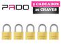 Imagem de Cadeado Pado 35mm Kit 5 Peças Mesmos Segredos 10 Chaves