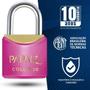 Imagem de Cadeado Pequeno 20Mm Haste Curta Latão Rosa Com Chave 04 Un
