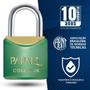 Imagem de Cadeado Pequeno 20Mm Haste Curta Latão Verde Com Chave 10 Un