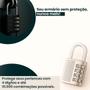 Imagem de Cadeado Senha Numérica Quatro Dígitos Sem Chave Prata Armários  Mochilas