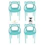 Imagem de Cadeira Allegra Azul Tiffany / Turquesa - kit com 4