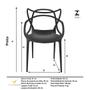 Imagem de Cadeira Allegra Preta Top Chairs - kit com 8