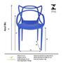 Imagem de Cadeira Allegra Top Chairs Azul Bic - kit com 4