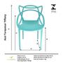 Imagem de Cadeira Allegra Top Chairs Azul Turquesa - kit com 6