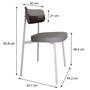 Imagem de Cadeira Alloa Fixa com 4 Pés 50 X 44,7 X 83,8 Cm com 2 Unidade