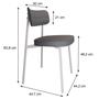 Imagem de Cadeira Alloa Fixa com 4 Pés 50 X 44,7 X 83,8 Cm com 6 Unidades