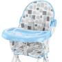 Imagem de Cadeira Alta de Alimentação Bebê Portátil Infantil Dobrável Desde 6 Meses Até 15 Kg Refeição Slim Multilaser Baby Azul