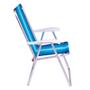 Imagem de Cadeira Alta Para Praia Camping Azul Claro E Azul Escuro Verão 72cm Resistente Confortável E Desmontável Mor
