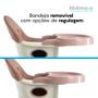 Imagem de Cadeira Alta Premium de Alimentação Bebe Multmaxx Portátil Acolchoada Ajustável até 15Kgs Meses Rosa