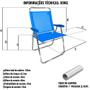 Imagem de Cadeira Alumínio King Cinza Zaka Super Resistente 140 KG