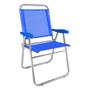 Imagem de Cadeira Alumínio Reforçada Cancun Plus Azul Zaka 120 KG