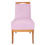 Imagem de Cadeira antonela base madeira sued rosa bebê