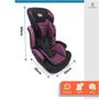 Imagem de Cadeira Automovel Carro Bebe Tx Assento Booster Elevação Infantil 2 Alturas Protetor Apoio de Cabeça 9 A 36kg Star Baby Roxo