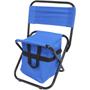 Imagem de Cadeira Banco Banqueta Pesca Camping Praia com Bolsa Dobrável Portátil Azul Importway IWCPCB-002