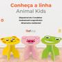 Imagem de Cadeira Banquinho Infantil Decorado Animal Kids Madeira 24cm