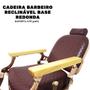 Imagem de Cadeira Barbeiro Cabelereiro Luxo Premium Reclinável Poltrona Salão Marrom Importway Iwcbrbr-004
