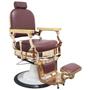 Imagem de Cadeira Barbeiro Cabelereiro Luxo Premium Reclinável Poltrona Salão Marrom Importway Iwcbrbr-004