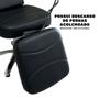 Imagem de Cadeira Barbeiro Descanso De Perna Com Mocho Preto/Bege IWCBDM01