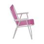 Imagem de Cadeira Bel Alta Lazy  Aluminio Sannet Rosa