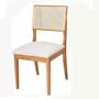 Imagem de Cadeira Bella Design Moderno Encosto de Rattan