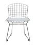 Imagem de Cadeira bertóia em aço polido cromado branca - Universal Mix