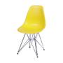 Imagem de Cadeira Boxbit Dkr Eames Polipropileno Amarelo Base Cromada