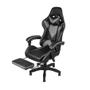 Imagem de Cadeira Boxbit Gamer Hawker Cinza Revestida em Pu Base e Rodas Eu Pu com Apoio para Os Pés