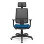 Imagem de Cadeira Brizza Presidente Com Apoio Braços 3D PP BackPlax Plaxmetal NR-17 Ergonômica