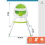 Imagem de Cadeira Cadeirão de Alimentação de Bebê Infantil Comer Refeição Booster Brinquedo Carrinho 4 em 1 Lily Verde