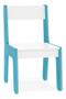 Imagem de Cadeira Cadeirinha Infantil Azul MDF Madeira Para Mesinha Junges