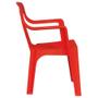 Imagem de Cadeira Cadeirinha Plástica Infantil Poltrona P/ Criança Vermelho
