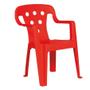 Imagem de Cadeira Cadeirinha Plástica Infantil Poltrona P/ Criança Vermelho