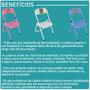 Imagem de Cadeira Cadeirinha Poltrona Infantil Dobrável Aço para Criança Brincar Estudar Lanchar