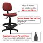 Imagem de Cadeira Caixa Alta Secretária Giratória Para Balcão Mercado C/ Apoio Para Os Pés Vermelho Com Preto