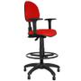 Imagem de Cadeira Caixa Ergonômica NR17 Jserrano Vermelho com Braço Regulável - ULTRA Móveis