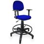 Imagem de Cadeira Caixa Executiva Jserrano Azul Royal com Braço Regulável - ULTRA Móveis