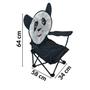 Imagem de Cadeira Camping Infantil Compacta Descanso do Bebê Criança Retrátil Divertida Praia e Casa Panda Importway