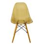 Imagem de Cadeira Charles Eames Cristal Eiffel Wood Designer Bege