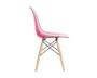 Imagem de Cadeira Charles Eames Eiffel Acrílico Rosa Transparente Base Madeira Para Cozinha - Bering