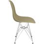 Imagem de Cadeira Charles Eames Eiffel Base Metal Cromado Bege