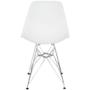 Imagem de Cadeira Charles Eames Eiffel Base Metal Cromado Branca