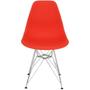 Imagem de Cadeira Charles Eames Eiffel Base Metal Cromado Vermelha