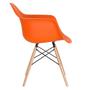 Imagem de Cadeira Charles Eames Eiffel com braços - DAW - Base de madeira clara