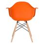 Imagem de Cadeira Charles Eames Eiffel com braços - DAW - Base de madeira clara