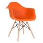 Imagem de Cadeira Charles Eames Eiffel com braços - DAW - Base de madeira clara