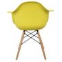 Imagem de Cadeira Charles Eames Eiffel Design Wood Com Braço Amarela